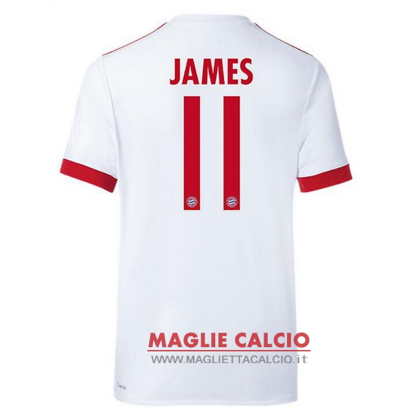 nuova maglietta bayern munich 2017-2018 james 11 terza